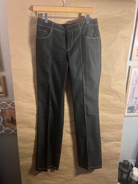 Kenneth Cole Black Flare Jeans with Contrast Stitching